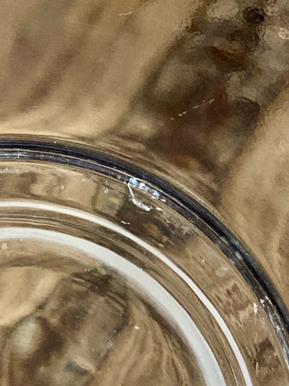 Clear Scalloped Glass Serving Bowl Ruffle Edge 10” Across - Picture 14 of 14